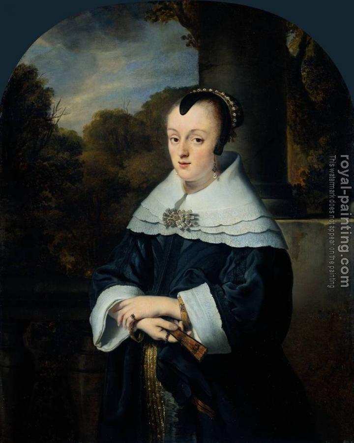 Ferdinand Bol : Maria Rey Wife of Roelof Meulenaer